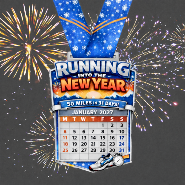 Running into the New Year medal design