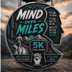 Mind Over Miles 5K mental health challenge poster